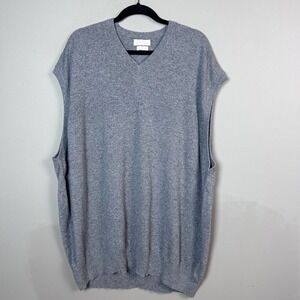 John Laing sweater vest men's 3XL cashmere Gentleman Heritage gray Scotland golf